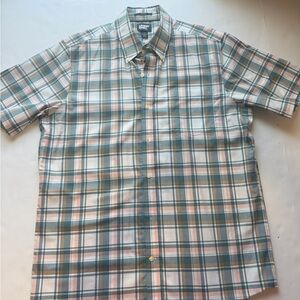Lands' End Men's Casual Plaid Shirt - Multicolor Size L